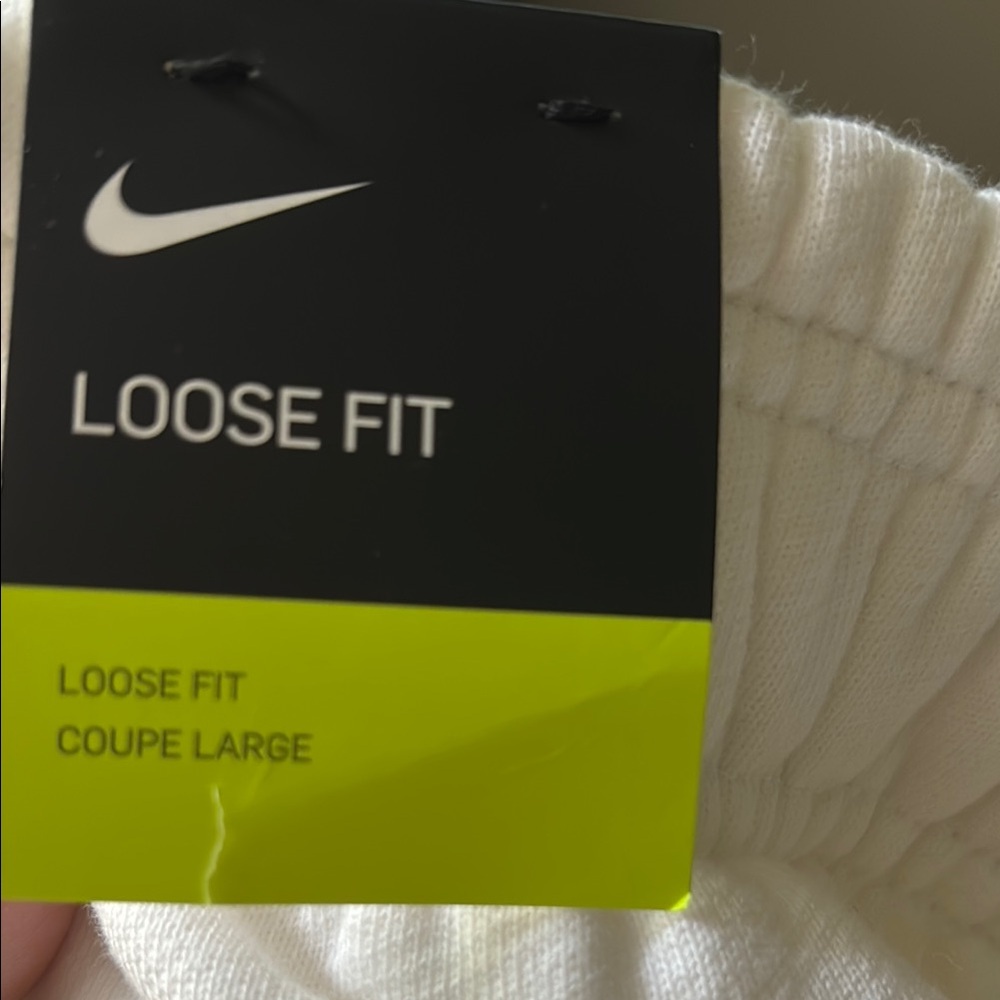 Nike White Loose Fit Sweatpants